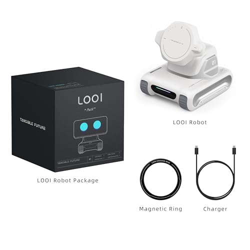 Image of TangibleFuture LOOI Robot - AI Desktop Companion with ChatGPT Voice Interaction, Memory, Personality, Gesture & Face Recognition, Emotional Support, and 10W Wireless Charging (Starlight White)