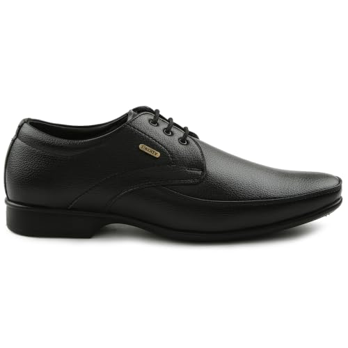 Image of Liberty Fortune H202-01 Black & Brown Formal Lacing Derby Shoes for Men with PVC Sole