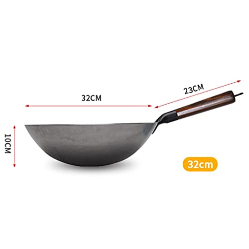 Wok tradicional chino de hierro sin recubrimiento 32 cm miniatura 2