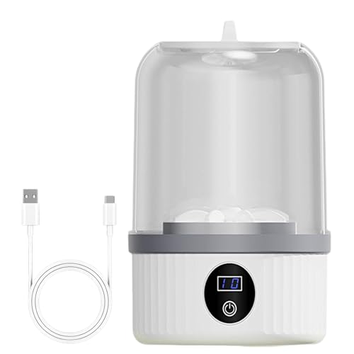 portátil – ABS + PP, 4,92 x 7,87 pulgadas, de ropa interior, recargable por USB, mini compacta y silenciosa, lavadoras portátiles para el hogar y