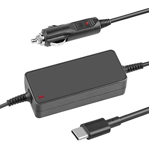 ARyee 90W USB C Laptop Car Charger, 12V-24V Type C Adapter for Microsoft Surface 4 3 Pro 8, Macbook Pro 15/16 MacBook Air,Lenovo Yoga 7i 14'' ASUS C433 Dell XPS 15 9570 USB-C PD Power Supply Cover