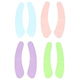YILANJIN 4 Pairs Toilet Seat Cover Cushion, Self-Adhesive Warm Toilet Seat Cover Pads, Washable and Reusable Toilet Seat Cushion for Spring Summer Fall Winter