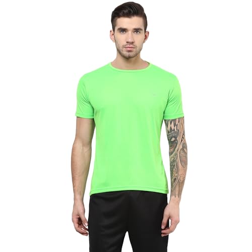 Image of berge' Men Instadry Dryfit Round Neck Sports Tshirt for Badminton, Running Activity, Casual Plain Tshirt for Men's, Regular Fit Gym Wear Tees, Half Sleeve Tshirt for Men for Exercise