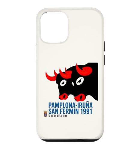 Pamplona Vintage San Fermin Festival 1991 Bull Run �X�}�z�P�[�X iPhone 12/12 Pro �p