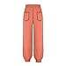 Shusuen Womens Barrel Pants Drawstring Wide Leg Sweatpants Baggy Summer Lounge Pants Casual Beach Trousers（4-Watermelon Red,XX-Large）