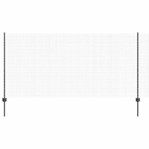 vidaXL Geschweißter Drahtzaun mit 22 U-Pfosten Grau 1,2x25 m Stahl