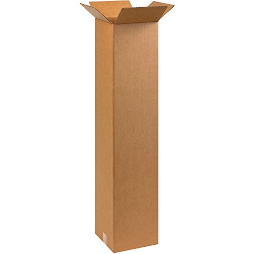 BOX USA 10 x 10 x 48 Corrugated Cardboard Boxes, Tall 10"L x 10"W x 48"H, Pack of 20 | Shipping, Packaging, Moving, Storage Box for Home or Business, Strong Wholesale Bulk Boxes
