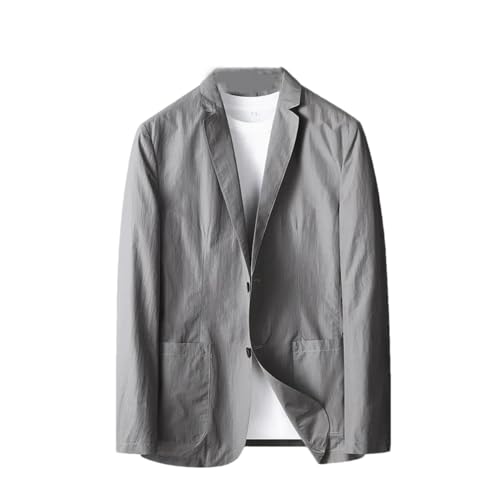 Men's Solid Color Casual Blazer Nylon Business Work Long Sleeve Spring Autumn Blazer - Main Image