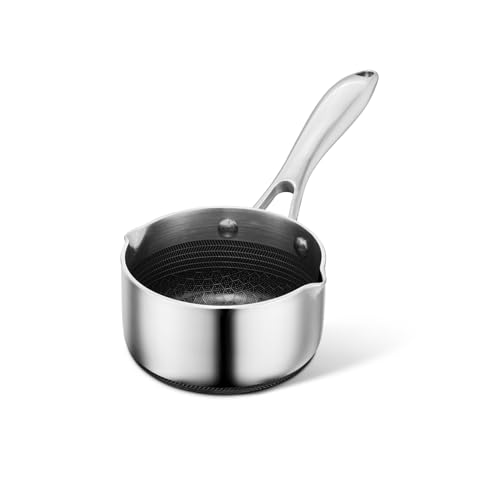 Image of HexClad 0.5QT Hybrid Nonstick Milk Pot Saucier, Induction Ready