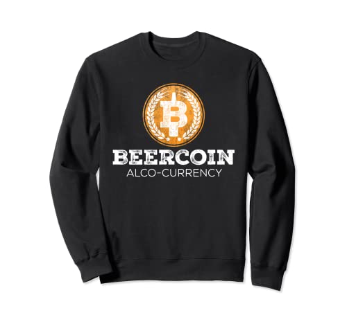 Divertente Bitcoin Logo Design - Beercoin Beer Drink Valuta Felpa