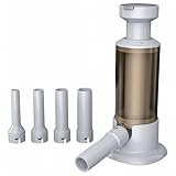 Relleno manual de salchichas con 4 tubos de relleno de acero inoxidable (1,4-2,6 cm) para hacer salchichas caseras, verde y marrón (marrón)