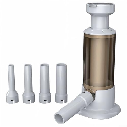 Honseadek Relleno de salchichas con 4 tubos de acero inoxidable, máquina de llenado manual de salchichas para salchichas caseras, herramienta de preparación de alimentos para cocineros caseros (marrón