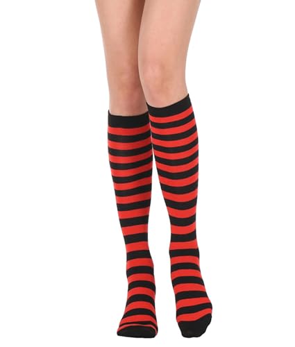 Image of Striped Knee High Socks for Women Outdoor Sport Athletic Stripe Casual Tube Socks