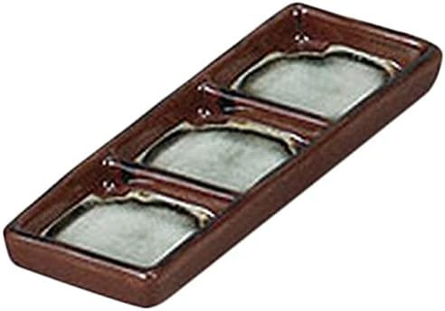 Set of 10 Condiment Dishes, Rust Iko Narrow Mouth, 3 Dishes, 6.6 x 2.4 x 0.6 inches (16.8 x 6.2 x 1.5 cm), Restaurant, Commercial Use, Tableware