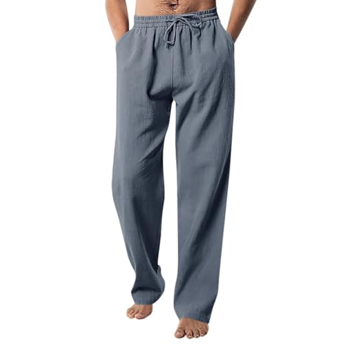 Pantalones de trabajo de los hombres de algodón ligero,Pantalones de trabajo Slim Fit para hombres Pantalones Sólidos de Moda Pantalones Largos de Trabajo Casual en el Frente Plano Pantalones Cargo