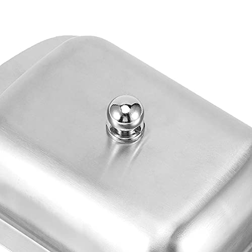 Butter Dish With Cover, Stainless Steel Butter Container Butterie Butter Dish For Kitchen Countertop Refrigerator, 7.3X4.8X2.8In #TOP6