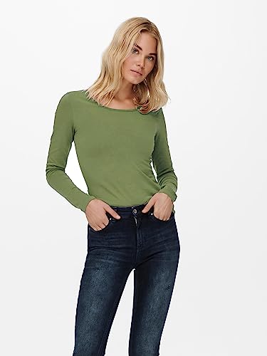 VERO MODA Damen VMMAXI My LS Soft UNECK NOOS 3-Pack, Oil Green/Green Gables & Chine, S – Ansicht 3