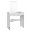 VASAGLE Toeletta spiegeltafel met lade, XXL, voor slaapkamer, minimalistische stijl, wit
