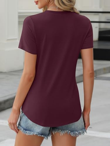 ANRABESS Womens Summer Tops Workout Shirts Beach Vacation Outfits Business Tshirts Dressy Fashion Spring Clothes 20254