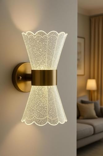 Image of Modern 12Watt Curvy LED Wall Light 3 Color Modes (Warm, Neutral, Cool White) | Indoor Wall Lamp for Bedroom, Living Room, Hallway Etc