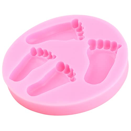 Mypracs Baby Silicone Fondant Cake Mold Baby Shower Theme Cupcake Mold Baby Foot Molds Baby Carriage Mold For Cake Decorating Chocolate Candy Polymer Clay Gum Paste Set Of 4 #TOP3