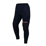 KELME Soccer Goalie Pants, Padded Goalkeeper Pants, Paintball Pants Kids 10 Blue Orange