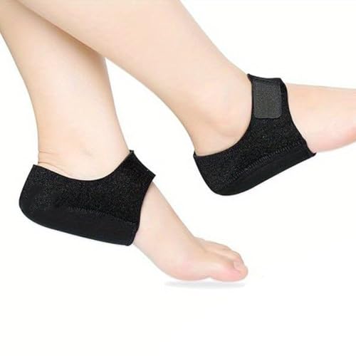 【RFHUDJI】かかとパット 足底筋膜炎サポーター かかとサポート かかとカバー 足用 クッション 踵サポート テーピング 足首固定 衝撃吸収 スポーツ 立ち仕事 疲れ軽減 かかとサポーター - 足底筋膜炎対策、足裏&足首をサポート、衝撃吸収パッド付き、