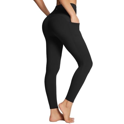 BALEAF Women’s Leggings with Pockets Tummy Control Workout High Waisted Athletic Running 7/8 Ultra Soft Gym Yoga Ankle Pants