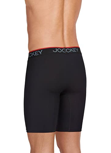 Jockey Men's Underwear Chafe Proof Pouch Microfiber 8.5" Long Leg Boxer Brief2