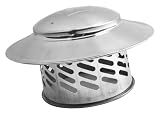 Cappello del camino a ombrello in acciaio inossidabile for una migliore ventilazione e resistenza alle intemperie(110mm(4inch))