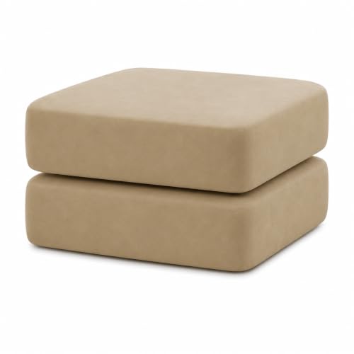 Image of Namdev Art's Velvet Sofa Cushion 21x22x5 Inch | High Density 32 Foam Seat Cushion | Soft & Comfortable Sofa Gaddi with Zip Cover | Multipurpose Cushion for Sofa Chair (Camel)