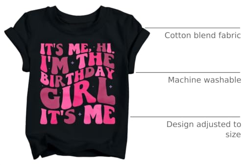 Image of LOTUCY Birthday Girl Outfit for Kids Its Me Hi Im The Birthday Girl Shirt | Birthday Party TopsToddler Kid Girls Tie Dye T-Shirt B-Day Gifts