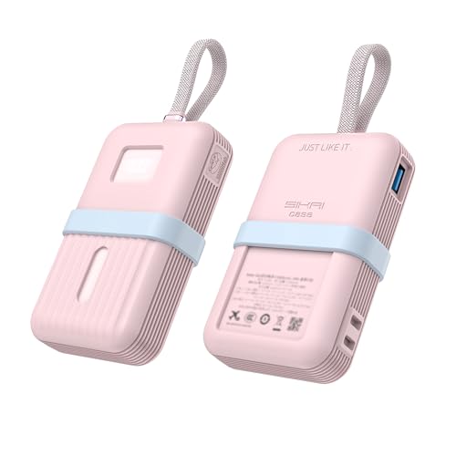 Custodia protettiva silicone per Anker Power Bank copertura antiurto antipolvere per 10.000 mAh 30 W per 20.000 mAh 30 W Bank 10000 mAh 30 W rosa