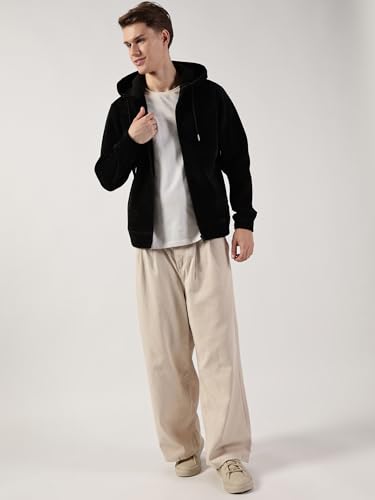 Image of Thomas Scott Men's | Solid | Full Sleeve | Regular Fit | Polyester Elastane | Hooded Collar | Zip Clouser | Hooded Jacket