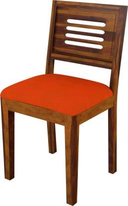 Image of VK Furniture Sheesham Solid Wood 4 Seater Dining Table Set of Four with 4 Cushion Chairs for Dinner Hall Kitchen Living Room Home Office Restaurant |L45 X W30 X H30|Natural Finish