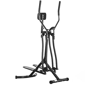 HOMCOM Air Walker with LCD Monitor, Elliptical Trainer for Aerobic Exercise, Cross Trainers Exercise Machines for Home, 110kg Capacity, 96 x 60 x 152cm