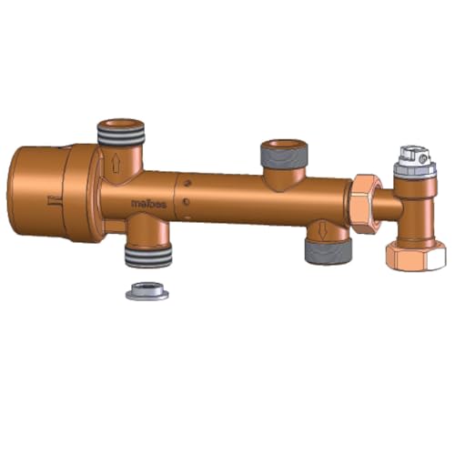 Meibes PM-Ventil + 3-Wege | Warmwasser-Priorität | Energieeffizienz | DVGW-Zertifizierung | Anti-Kalk-Beschichtung | Zuverlässige Warmwassertemperatur|ME-10240