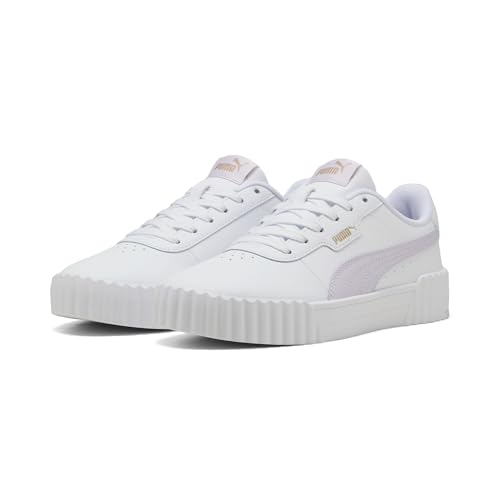 PUMA Damen Carina 3.0 Sneaker, White-Lilac Frost Gold, 42 EU