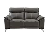 Vente-unique Relaxsofa elektrisch 2-Sitzer - Leder - Taupe - Metronomy