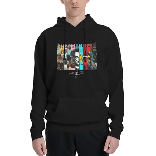 NINWANAG Rock Music Mens and Womens Drawstring Sweater Tops 3D Print Long Sleeve Pullover Hoodie Small