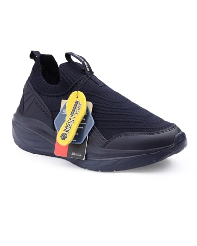 Image of Bacca Bucci EaseOn Walking Shoes for Men | Slip-On Sneakers with Stretch Knit Upper | Ortholite Comfort Insole | Lightweight EVA Sole | Daily Walking, Travel & Casual Wear