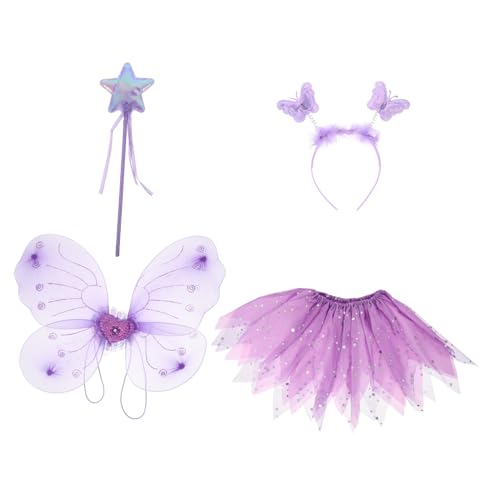 Healeved 1 Juego Conjunto de Disfraz de Niñas con Falda Tutu Varita Cumpleaños Halloween Ballet
