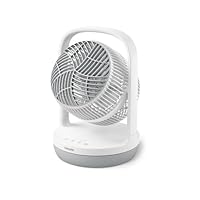 Philips Table Fan Series 2000, Powerful & Ultra-Quiet with SilentWings Technology, 23 dB, Air Circulator, Adjustable Tilt 180, 12h timer, For Bedroom, Home and Office, White (CX2050/00)