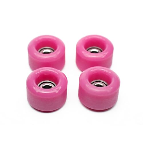 SPITBOARDS® Fingerboard Urethane Wheels 60D with Real Ball Bearings Professional CNC Quality - Pink