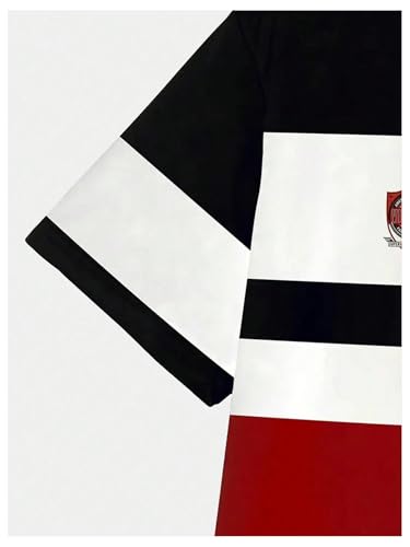 Image of RoseSeek Men's Color Block Short Sleeve Tee Shirts Casual Crewneck T Shirt Trendy Summer Tops