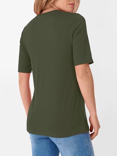 Image of ANRABESS Womens Half Sleeve Tops Crewneck Shirts Basic Fit Work Tee
