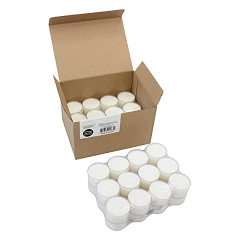 Stonebriar Bulk 48 Pack Unscented Tea Light Candles Cover