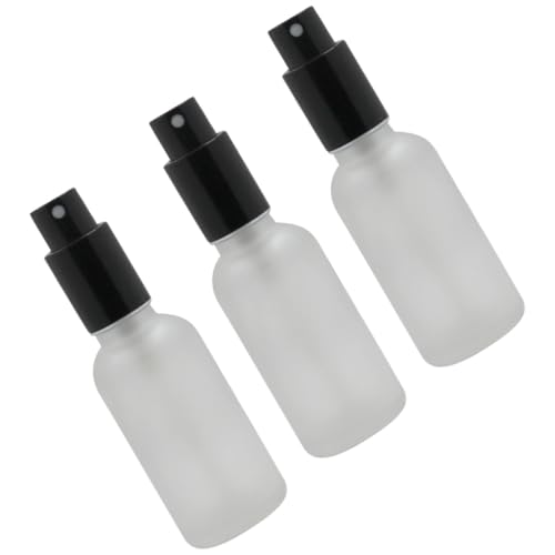 PAMINGONO Botellas de Vidrio Esmerilado Transparentes 3 Pcs 20 Ml Atomizador Negro Recargable para Aceites Esenciales Pulverizador Compacto para Viajes y Almacenamiento Seguro