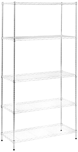 IRIS USA 5 Shelf Wire Storage Unit, Silver