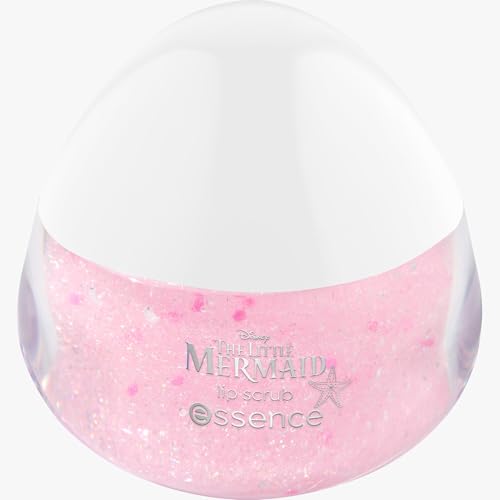 essence Disney THE LITTLE MERMAID lip scrub, Lippenpeeling, Pink, schimmernd, vegan, ohne Parabene, ohne Mikroplastikpartikel, Nanopartikel frei, 1er Pack (10g)